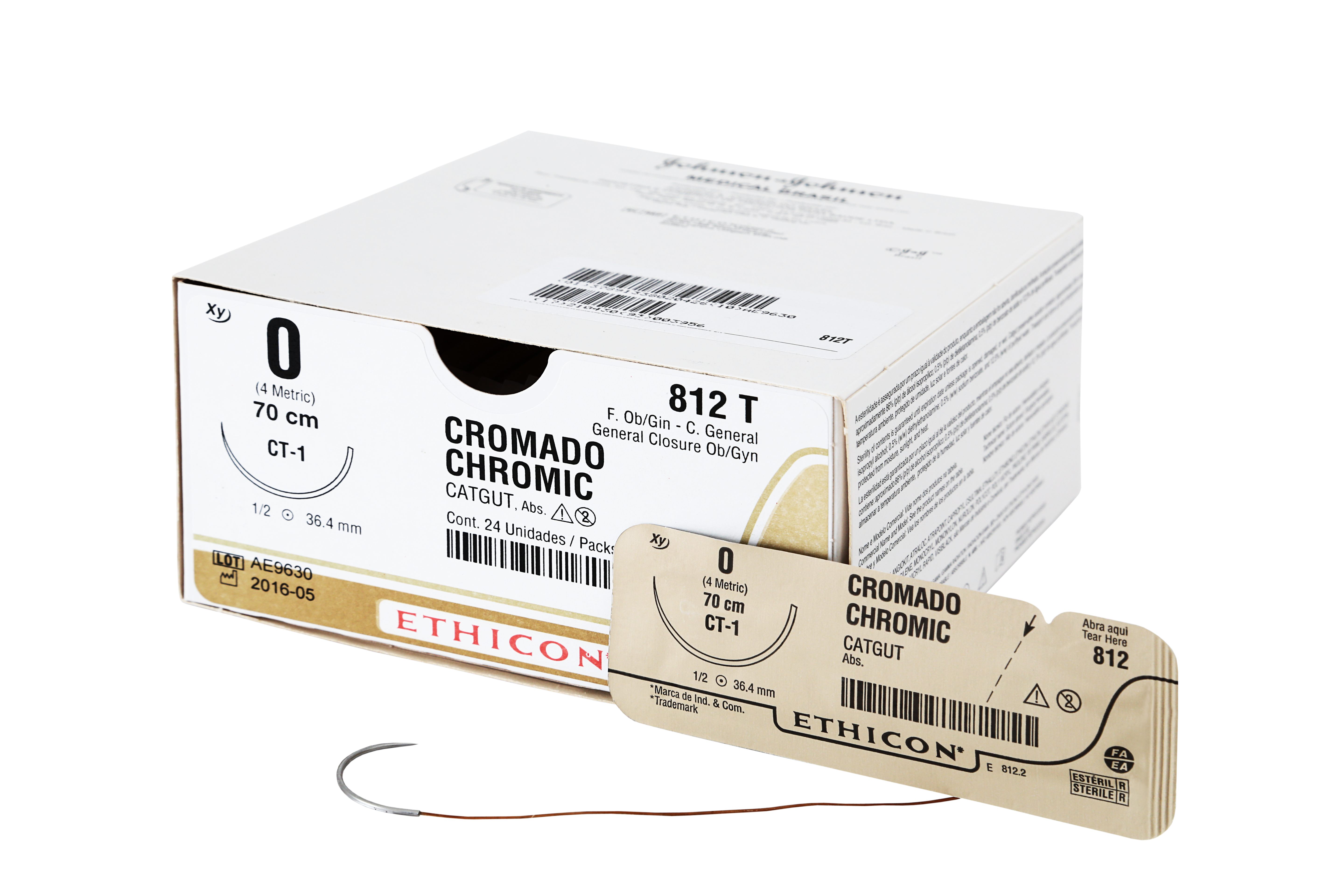 Sutura Catgut Cromada