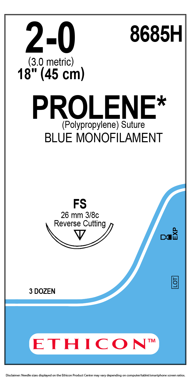 Ethicon Suture Size Chart