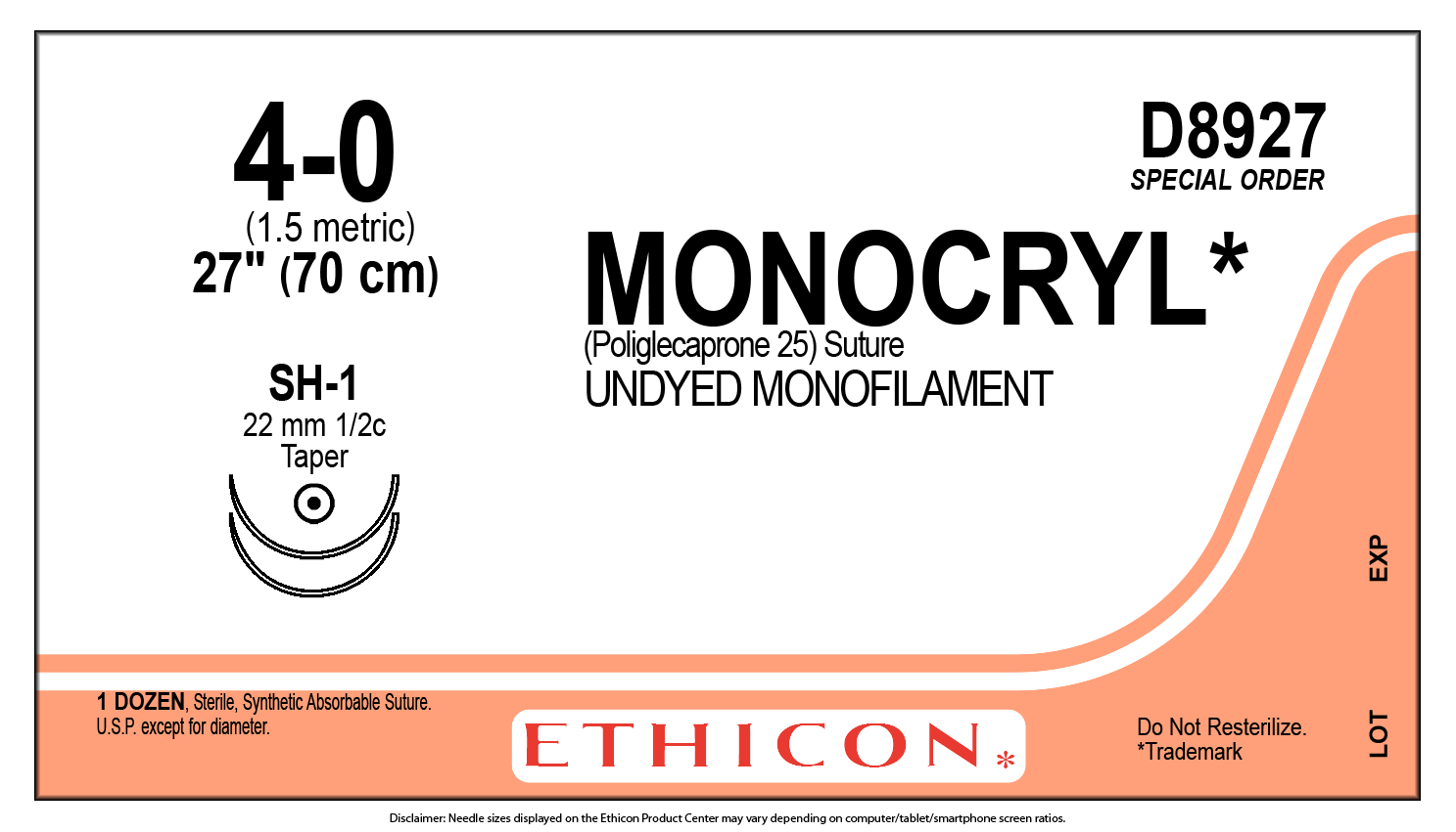 D8927 | Ethicon D8927 | Ethicon