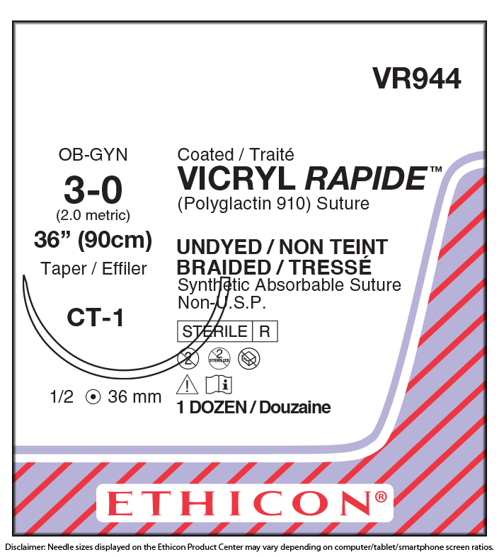 Ethicon Absorbable Suture Chart